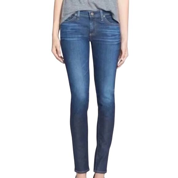 AG Adriano Goldschmied The Stilt Cigarette Leg Jeans Blue Mid Rise Women’s 29R - Picture 1 of 10